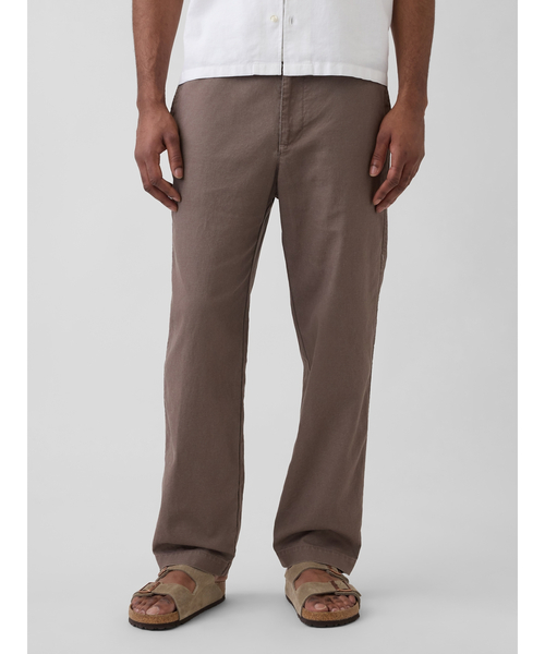GAP（ギャップ）の「コットンリネン リラックスフィット テーパードパンツ（その他パンツ・メンズ・グレー/ブラウン・XL/L/M/S/XS）」の5枚目の写真