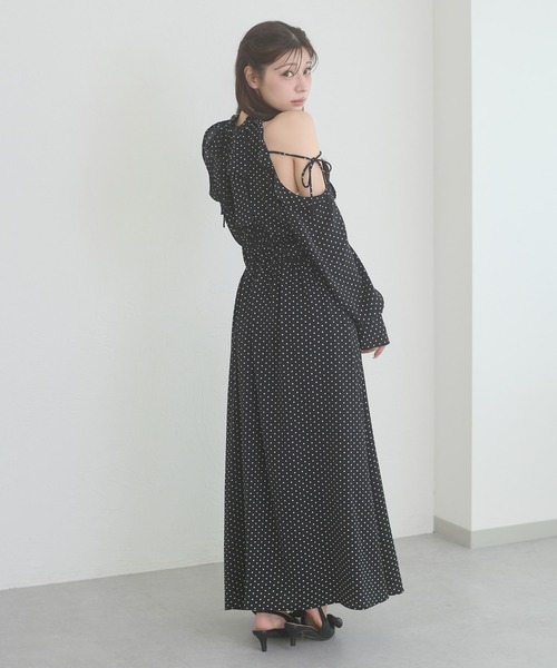 Ambre Neige(アンブルネージュ)の「assortment long dress / アソートロングワンピース(ワンピース・レディース・アイボリー/ブラック/オフホワイト・FREE)」の4枚目の写真