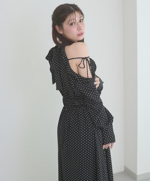 Ambre Neige(アンブルネージュ)の「assortment long dress / アソートロングワンピース(ワンピース・レディース・アイボリー/ブラック/オフホワイト・FREE)」の9枚目の写真