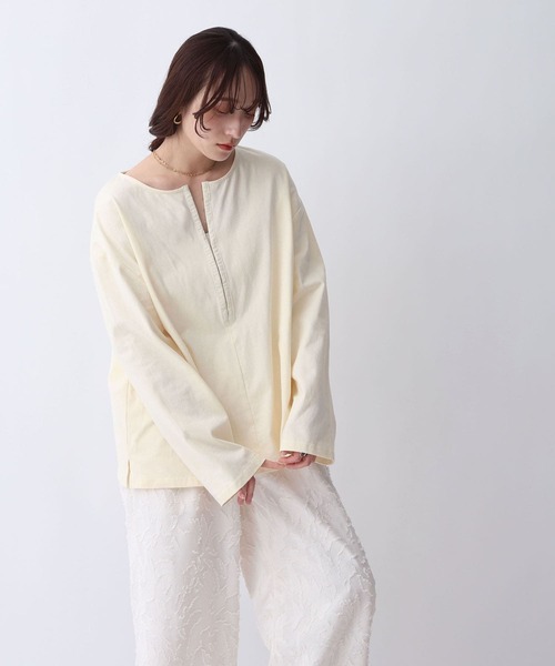 NOAHL(ノアル)の「【NOAHL】前後2wayホックロンT(Tシャツ/カットソー・レディース・ピンク/ライトグレー/クリーム・FREE)」の5枚目の写真