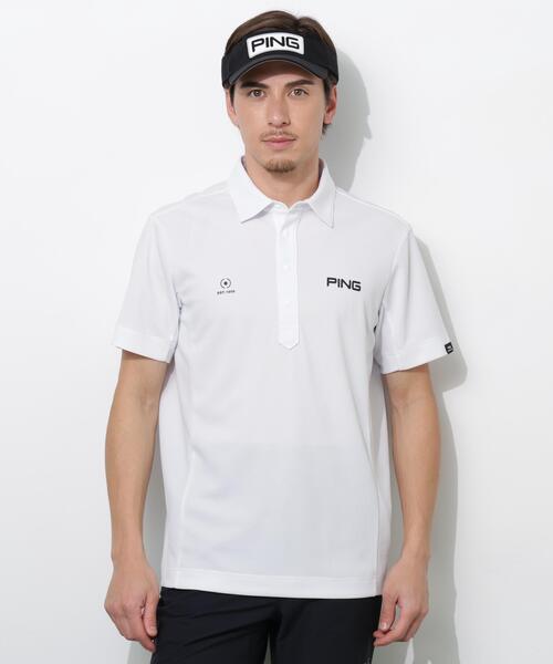 PING（ピン）の「【PING APPAREL】エアロクールカノコ半袖ポロシャツ ＜PERFORMANCE＞ (MENS)（ポロシャツ・メンズ・ブラック/ピンク/ホワイト・LL/S/LL1/M/L）」の2枚目の写真