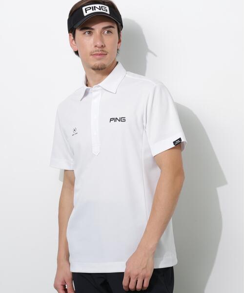 PING（ピン）の「【PING APPAREL】エアロクールカノコ半袖ポロシャツ ＜PERFORMANCE＞ (MENS)（ポロシャツ・メンズ・ブラック/ピンク/ホワイト・LL/S/LL1/M/L）」の10枚目の写真