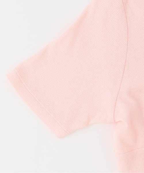 Mi-je(ミジェ)の「ラインストーンクロップド半袖Tシャツ(Tシャツ/カットソー・レディース・オフホワイト/ピンク・F)」の5枚目の写真