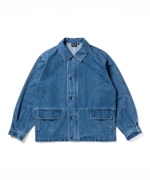 430（フォーサーティ）の「mj11493- DENIM COVERALL カバーオール(26-078)（カバーオール・メンズ・ワンウォッシュ/インディゴブルー・3/2/1/0）」の2枚目の写真