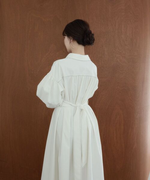 cle blatt(クレブラット)の「ステッチシャツワンピース(シャツワンピース・レディース・ネイビー/オフホワイト・MEDIUM)」の12枚目の写真
