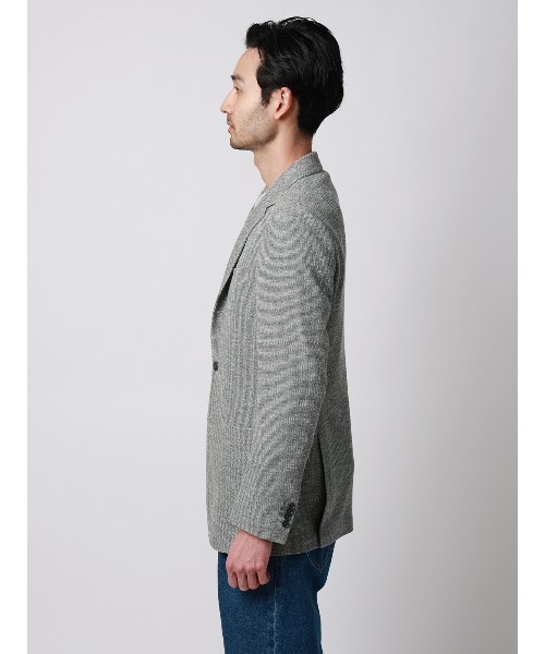 SUIT SQUARE(スーツスクエア)の「ジャケット/LANIFICIO ROMA/ストレッチ/ミックスジャージー/織柄/CR03(テーラードジャケット・メンズ・グレー/ネイビー・LL/L/M/S)」の4枚目の写真