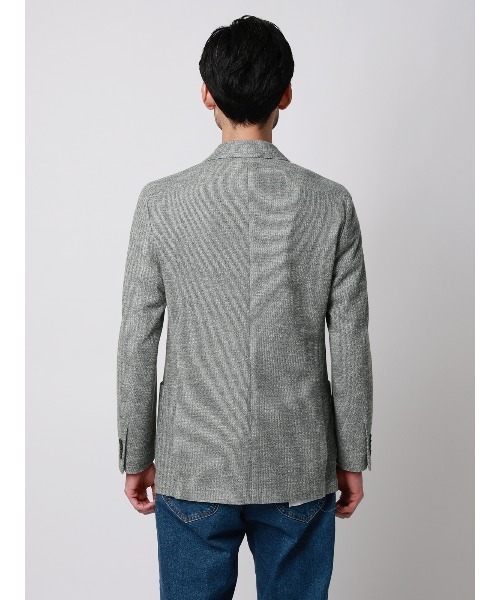 SUIT SQUARE(スーツスクエア)の「ジャケット/LANIFICIO ROMA/ストレッチ/ミックスジャージー/織柄/CR03(テーラードジャケット・メンズ・グレー/ネイビー・LL/L/M/S)」の5枚目の写真