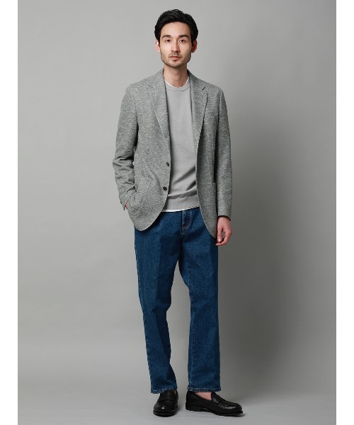 SUIT SQUARE(スーツスクエア)の「ジャケット/LANIFICIO ROMA/ストレッチ/ミックスジャージー/織柄/CR03(テーラードジャケット・メンズ・グレー/ネイビー・LL/L/M/S)」の10枚目の写真