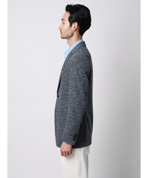 SUIT SQUARE(スーツスクエア)の「ジャケット/LANIFICIO ROMA/ストレッチ/ミックスジャージー/織柄/CR03(テーラードジャケット・メンズ・グレー/ネイビー・LL/L/M/S)」の12枚目の写真