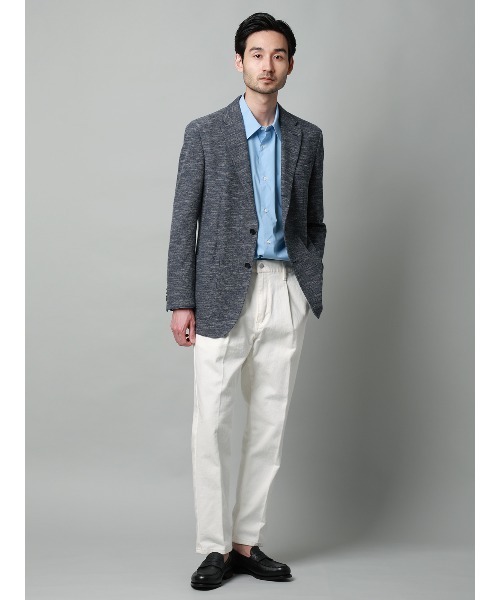SUIT SQUARE(スーツスクエア)の「ジャケット/LANIFICIO ROMA/ストレッチ/ミックスジャージー/織柄/CR03(テーラードジャケット・メンズ・グレー/ネイビー・LL/L/M/S)」の18枚目の写真