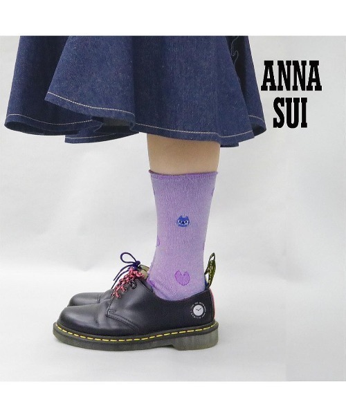 ANNA SUI(アナスイ)の「ティティスパイラルソックス(ソックス/靴下・レディース・イエロー/パープル/レッド・23-24cm)」の6枚目の写真