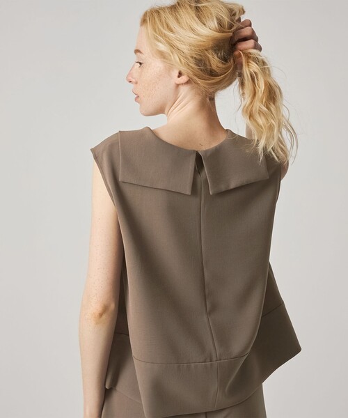 Steven Alan(スティーブンアラン)の「<Steven Alan>フレア ノースリーブ プルオーバー(シャツ/ブラウス・レディース・ブラック/モカ・M/S)」の6枚目の写真