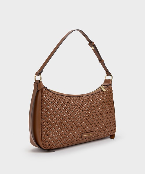 CHARLES & KEITH（チャールズ & キース）の「Calla カルラ ウーブン ショルダーバッグ（ショルダーバッグ・レディース・チョコ/クリーム/ブラック・M）」の14枚目の写真