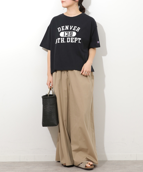 Champion(チャンピオン)の「別注【Champion/チャンピオン】26/s Jersey Tee:Tシャツ(Tシャツ/カットソー・レディース・ピンク/ホワイト/ダークパープル/アイボリー/ブラック・FREE)」の14枚目の写真