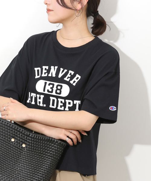 Champion(チャンピオン)の「別注【Champion/チャンピオン】26/s Jersey Tee:Tシャツ(Tシャツ/カットソー・レディース・ピンク/ホワイト/ダークパープル/アイボリー/ブラック・FREE)」の17枚目の写真