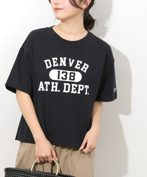 Champion(チャンピオン)の「別注【Champion/チャンピオン】26/s Jersey Tee:Tシャツ(Tシャツ/カットソー・レディース・ピンク/ホワイト/ダークパープル/アイボリー/ブラック・FREE)」の19枚目の写真
