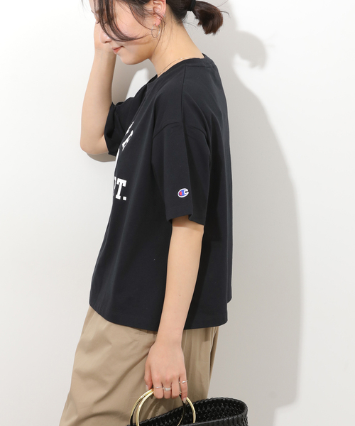 Champion(チャンピオン)の「別注【Champion/チャンピオン】26/s Jersey Tee:Tシャツ(Tシャツ/カットソー・レディース・ピンク/ホワイト/ダークパープル/アイボリー/ブラック・FREE)」の20枚目の写真