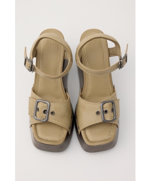 SLY（スライ）の「CHUNKY SOLE STUDS SANDAL チャンキーソールスタッズサンダル 春服 夏服（サンダル・レディース・ブラック/ベージュ・LARGE/MEDIUM/SMALL）」の12枚目の写真