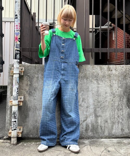 soor ploom 2Y ショートオール　デニム　サロペット　オーバーオール 試着対象】atelier SOMETHING W KNEE SALOPETTE/マルチウェイデニム
