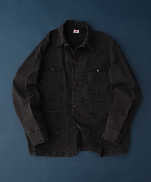 HANES(ヘインズ)の「HANES カバーオール ストレッチデニム キングサイズ(カバーオール・メンズ・ブルー/ブラック/サックスブルー・2L/3L/4L/5L)」の2枚目の写真