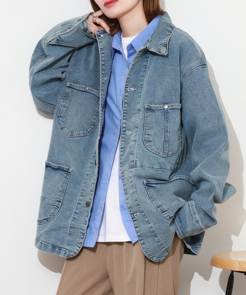 HANES(ヘインズ)の「HANES カバーオール ストレッチデニム キングサイズ(カバーオール・メンズ・ブルー/ブラック/サックスブルー・2L/3L/4L/5L)」の11枚目の写真