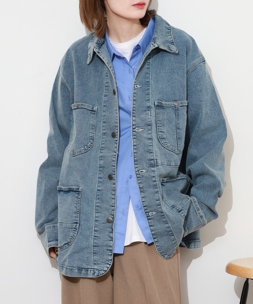 HANES(ヘインズ)の「HANES カバーオール ストレッチデニム キングサイズ(カバーオール・メンズ・ブルー/ブラック/サックスブルー・2L/3L/4L/5L)」の12枚目の写真