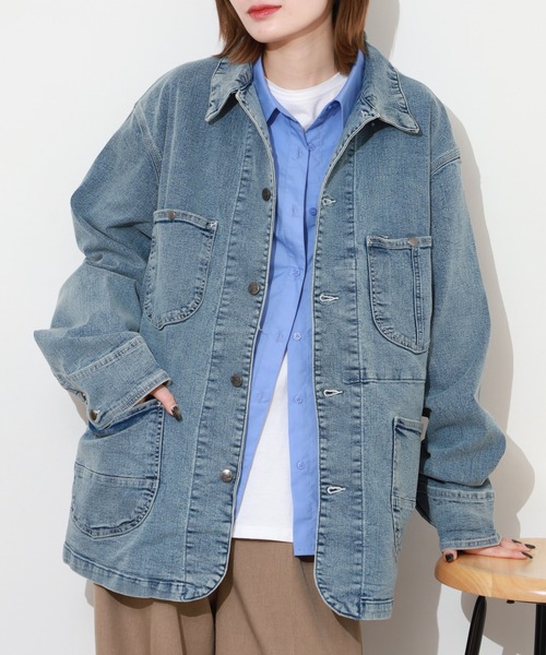 HANES(ヘインズ)の「HANES カバーオール ストレッチデニム キングサイズ(カバーオール・メンズ・ブルー/ブラック/サックスブルー・2L/3L/4L/5L)」の13枚目の写真