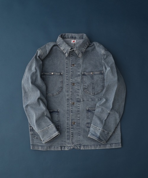 HANES(ヘインズ)の「HANES カバーオール ストレッチデニム キングサイズ(カバーオール・メンズ・ブルー/ブラック/サックスブルー・2L/3L/4L/5L)」の22枚目の写真