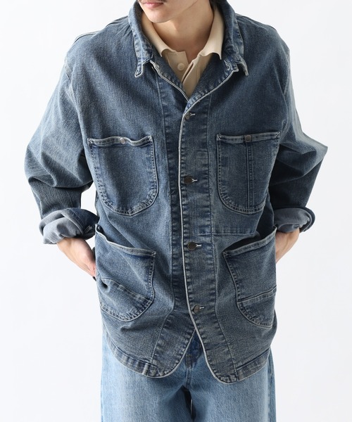 HANES(ヘインズ)の「HANES カバーオール ストレッチデニム キングサイズ(カバーオール・メンズ・ブルー/ブラック/サックスブルー・2L/3L/4L/5L)」の4枚目の写真