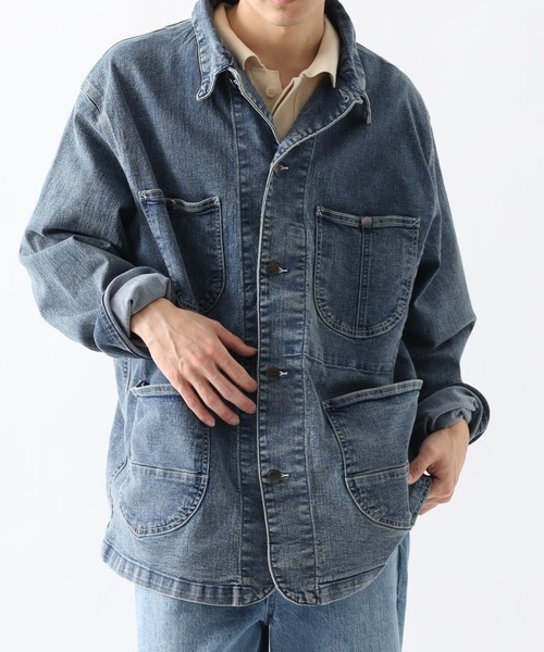 HANES(ヘインズ)の「HANES カバーオール ストレッチデニム キングサイズ(カバーオール・メンズ・ブルー/ブラック/サックスブルー・2L/3L/4L/5L)」の6枚目の写真
