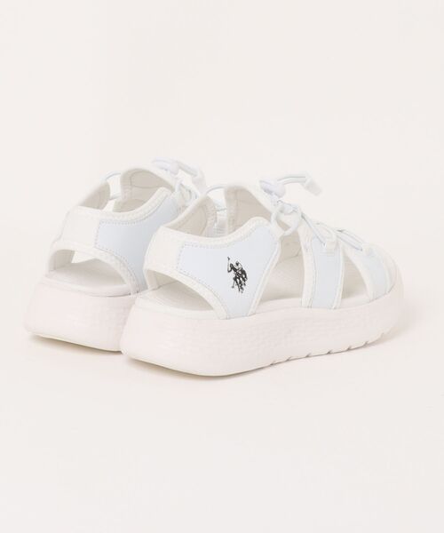U.S. POLO ASSN.(ユーエスポロアッスン)の「【U.S. POLO ASSN./ユーエスポロアッスン】厚底サンダル スポーツサンダル 軽量 夏 ビーチ 旅行フェス 普段履き ブランドロゴ カジュアル ストリート(サンダル・レディース・ベージュ/ブラック/ホワイト・23cm/24cm/23.5cm)」の4枚目の写真