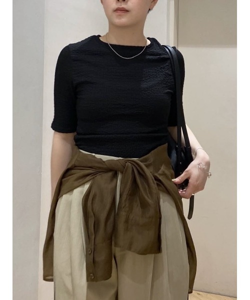 STYLEMIXER(スタイルミキサー)の「スウェルコンパクトT(Tシャツ/カットソー・レディース・ブラック/ライトグリーン/ホワイト・MEDIUM/SMALL)」の5枚目の写真