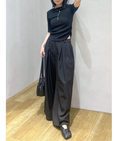 STYLEMIXER(スタイルミキサー)の「スウェルコンパクトT(Tシャツ/カットソー・レディース・ブラック/ライトグリーン/ホワイト・MEDIUM/SMALL)」の6枚目の写真