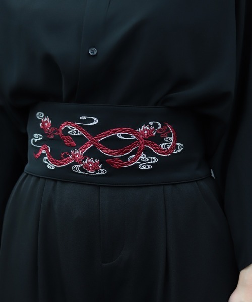 蛇×蓮刺繍帯ベルト（ベルト）｜REZEN（リゼン）のファッション通販