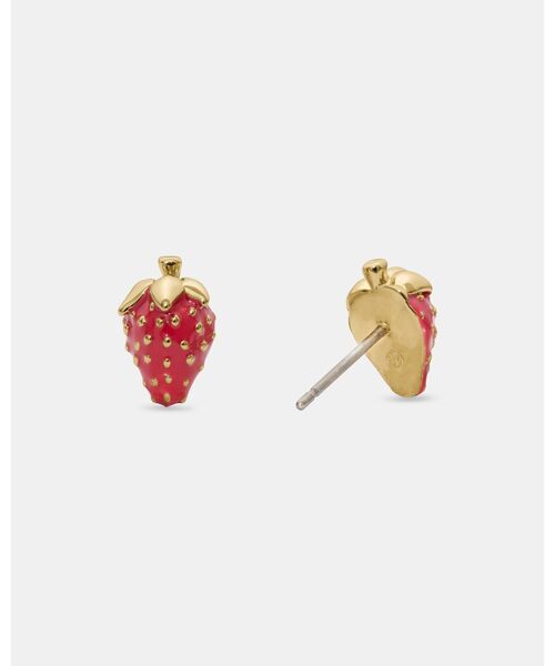kate spade new york（ケイトスペード ニューヨーク）の「シークレット ガーデン ストロベリー ピアス（ピアス（両耳用）・レディース・レッド・ONESIZE）」の3枚目の写真