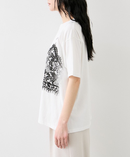 VIS(ビス)の「トロンプルイユプリントTシャツ(Tシャツ/カットソー・レディース・チャコールグレー/ホワイト・FREE)」の12枚目の写真