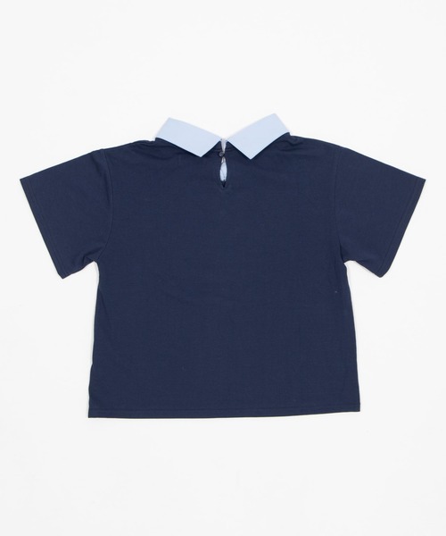 WEGO(ウィゴー)の「WEGO/【26春夏新作】シャツドッキング刺繍T(Tシャツ/カットソー・レディース・ネイビー・FREE)」の10枚目の写真
