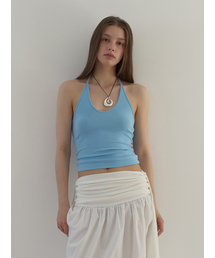 CURVE HALTER SLEEVELESS (SKY BLUE)