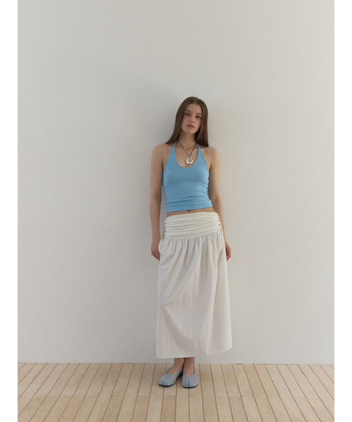 ASURA(アスラ)の「CURVE HALTER SLEEVELESS (SKY BLUE)(Tシャツ/カットソー・レディース・その他・OS)」の2枚目の写真