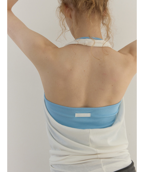 ASURA(アスラ)の「CURVE HALTER SLEEVELESS (SKY BLUE)(Tシャツ/カットソー・レディース・その他・OS)」の4枚目の写真