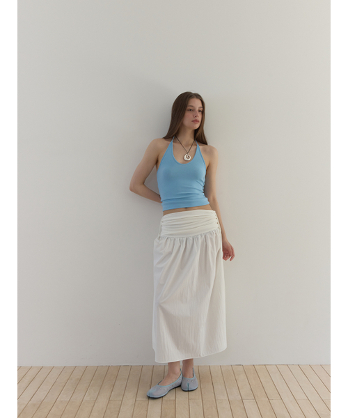 ASURA(アスラ)の「CURVE HALTER SLEEVELESS (SKY BLUE)(Tシャツ/カットソー・レディース・その他・OS)」の5枚目の写真
