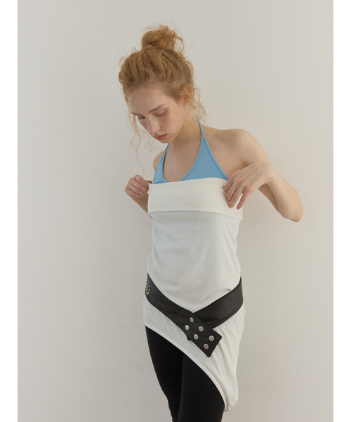 ASURA(アスラ)の「CURVE HALTER SLEEVELESS (SKY BLUE)(Tシャツ/カットソー・レディース・その他・OS)」の9枚目の写真