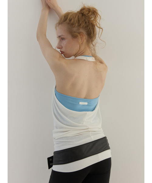 ASURA(アスラ)の「CURVE HALTER SLEEVELESS (SKY BLUE)(Tシャツ/カットソー・レディース・その他・OS)」の10枚目の写真