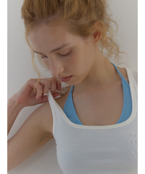 ASURA(アスラ)の「CURVE HALTER SLEEVELESS (SKY BLUE)(Tシャツ/カットソー・レディース・その他・OS)」の11枚目の写真