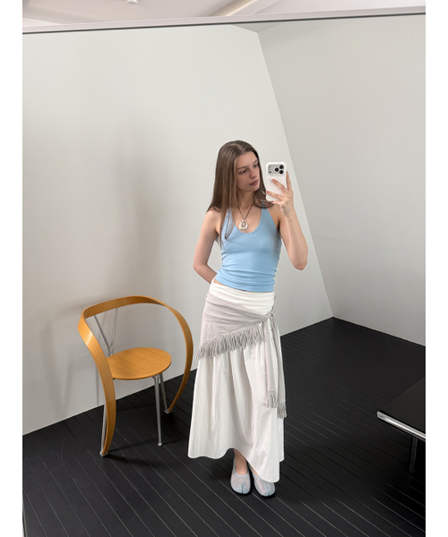 ASURA(アスラ)の「CURVE HALTER SLEEVELESS (SKY BLUE)(Tシャツ/カットソー・レディース・その他・OS)」の12枚目の写真