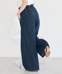 【WEB限定】フロントZIPバックレースアップデニム