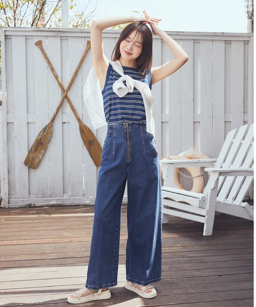 earth music&ecology(アースミュージックアンドエコロジー)の「【WEB限定】フロントZIPバックレースアップデニム(デニムパンツ・レディース・ブルー系その他/インディゴブルー/ライトインディゴブルー・S/M)」の22枚目の写真