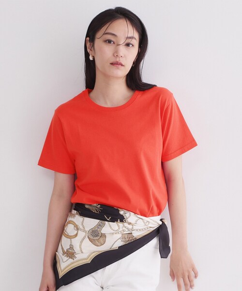 OPAQUE.CLIP(オペークドットクリップ)の「【FRUIT OF THE LOOM/フルーツオブザルーム】別注オリジナルパックTシャツ(Tシャツ/カットソー・レディース・ホワイト/ネイビー/レッド系1/チャコールグレー・99)」の4枚目の写真