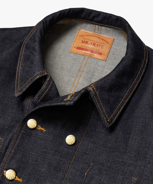 MR.OLIVE(ミスターオリーブ)の「14oz SELVEDGE DENIM / BASTION JACKET M263109(デニムジャケット・メンズ・インディゴブルー・SMALL/LARGE/MEDIUM)」の14枚目の写真