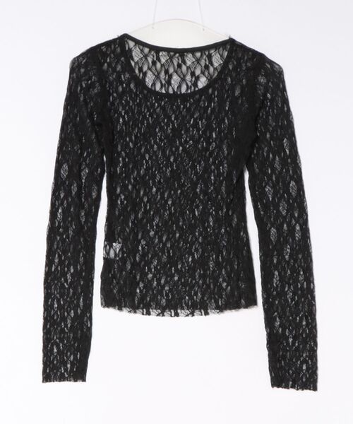 HALEY PESCA(ヘーリーペスカ)の「HALEY PESCA/シースルーレーストップス(Tシャツ/カットソー・レディース・ホワイト/ブラック・SMALL/MEDIUM)」の14枚目の写真
